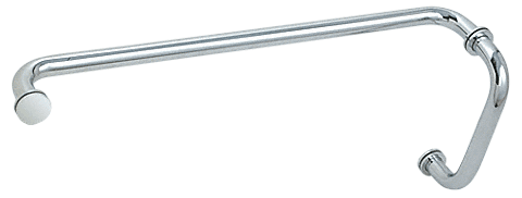 CRL Polished Chrome 8&quot; Pull Handle and 24&quot; Towel Bar BM Series Combination With Metal Washers | BM8X24CH