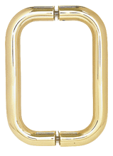 CRL 6&quot; Satin Brass (BM Series) Back-to-Back Tubular Handle without Metal Washers | BMNW6X6SB
