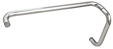 CRL Polished Chrome 8&quot; Pull Handle and 18&quot; Towel Bar BM Series Combination Without Metal Washers | BMNW8X18CH
