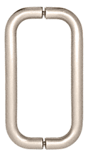 CRL 8&quot; Satin Nickel (BM Series) Back-to-Back Tubular Handle without Metal Washers | BMNW8X8SN