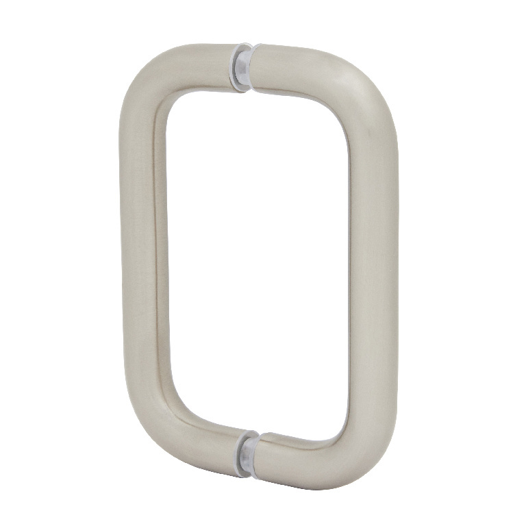 CRL Brushed Nickel 6&quot; Back-To-Back Solid Brass 3/4&quot; Diameter Pull Handles without Metal Washers | BPD6BN
