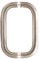 CRL 8&quot; Satin Nickel Back-To-Back Solid 3/4&quot; Diameter Pull Handles without Metal Washers | BPD8SN