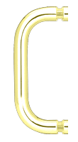 C.R. Laurence CRL 6&quot; Brass Single-Sided Solid 3/4&quot; Diameter Pull Handles without Metal Washers | BPS6BR