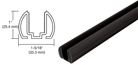 C.R. Laurence CRL AWS 36&quot; Black Bottom Rail | BR36BL