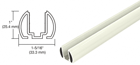 C.R. Laurence CRL AWS 48&quot; Oyster White Bottom Rail | BR480W