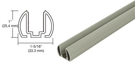 C.R. Laurence CRL AWS 72&quot; Beige Gray Bottom Rail | BR72BGY