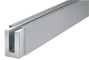 C.R. Laurence CRL Brushed Stainless 120&quot; Cladding for B5S Series Standard Square Aluminum Base Shoe | BSCBS10