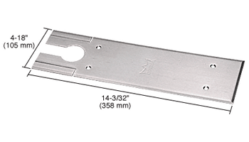 C.R. Laurence CRL DORMA BTS80 Series Brushsed Stainless Finish Cover Plates  | BTS7410CPBS