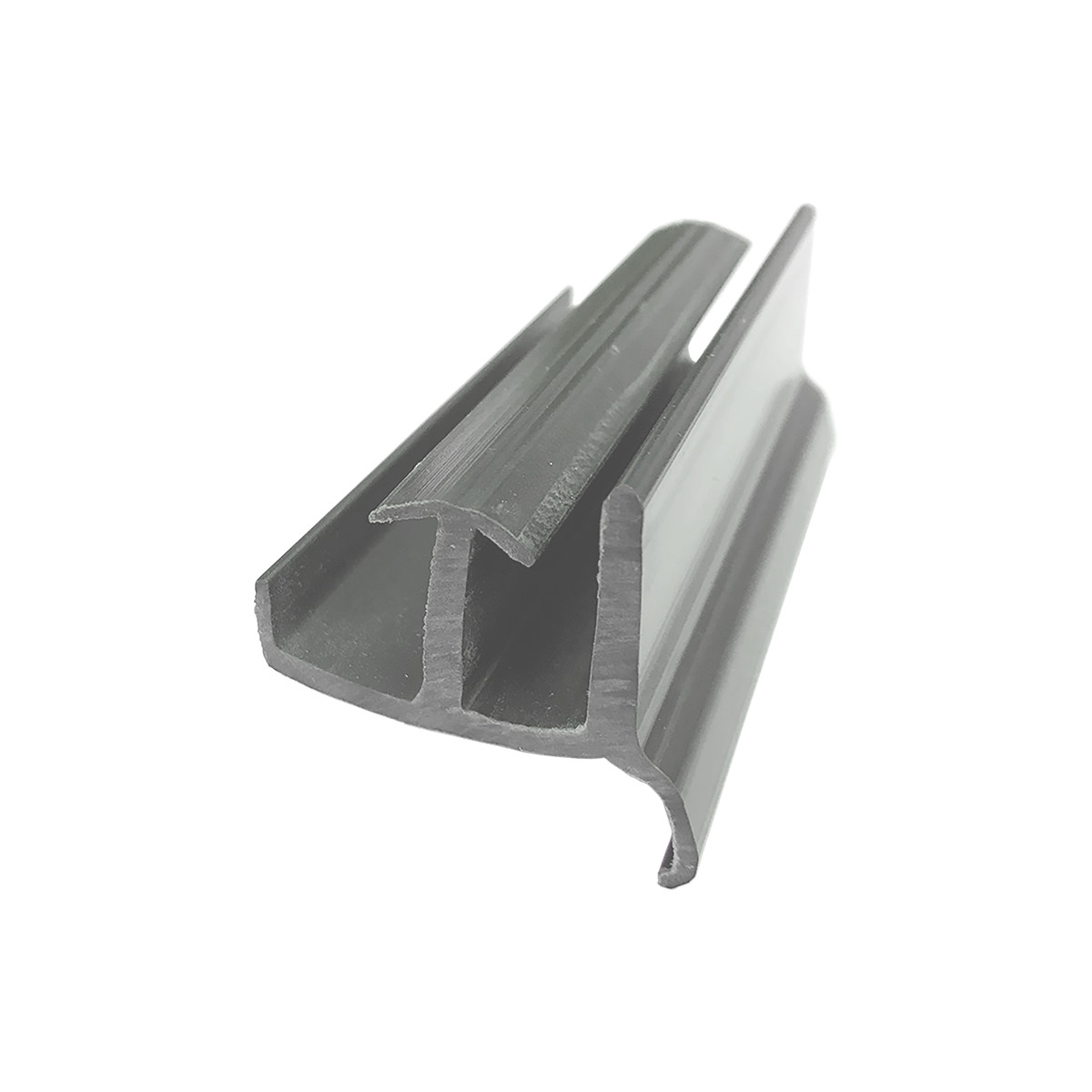 Gordon Glass&#153; Gray Sliding Shower Door Bottom Guide 1-3/8&quot; Wide x 3&quot; Long | JFABGRY