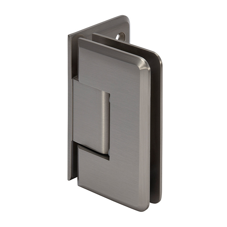 C.R. Laurence CRL Brushed Nickel Cologne 544 Series 5&#186; Pre-Set Wall Mount Offset Back Plate Hinge | C0L544BN