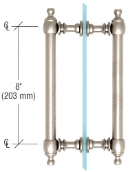 CRL Polished Nickel 8&quot; Colonial Style Back-to-Back Pull Handle  | C0L8X8PN