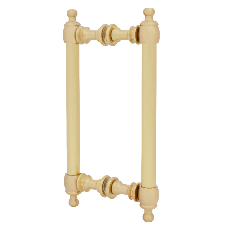CRL Satin Brass 8&quot; Colonial Style Back-to-Back Pull Handle  | C0L8X8SB
