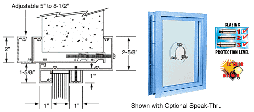 C.R. Laurence CRL Kynar Painted (Specify) Aluminum Clamp-On Frame Exterior Glazed Vision Window | C0VEK