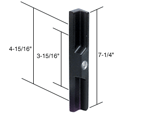 C.R. Laurence CRL Black Outside Pull, 3-15/16&quot; or 4-15/16&quot; Screw Holes, Diecast | C1096