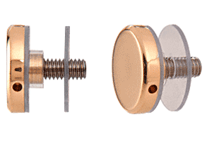 C.R. Laurence CRL Brass Standoff Cap Assemblies for 1-1/4&quot; Standoff Bases | CAP114BR