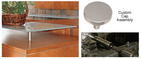 C.R. Laurence CRL Brushed Stainless Custom Cap Assembly for 1-1/4&quot; Custom Standoff Base | CAP114CBS