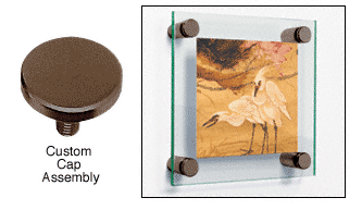 C.R. Laurence CRL Oil Rubbed Bronze Custom Cap Assembly for 1-3/4&quot; Custom Standoff Base | CAP134C0RB