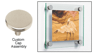 C.R. Laurence CRL Polished Stainless Custom Cap Assembly for 1&quot; Custom Standoff Base | CAP1CPS