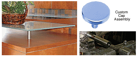 C.R. Laurence CRL Custom Color and Custom Cap Assembly for 1&quot; Custom Standoff Base | CAP1CPT