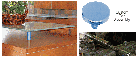 C.R. Laurence CRL Custom Color Cap Assembly for 3/4&quot; Standoff Bases | CAP34CPT