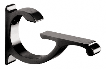 C.R. Laurence CRL Black Designer Aluminum Glass Shelf Bracket - 5/8&quot; - 3/4&quot; Glass - Package | CC75BL
