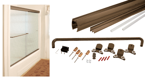 C.R. Laurence CRL Oil Rubbed Bronze Cottage CK Series Sliding Shower Door Kit 60&quot; x 72&quot; with Clear Jambs for 3/8&quot; Glass | CK3860720RB