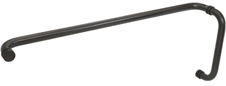 C.R. Laurence CRL Dark Bronze 10&quot; x 28&quot; Back-to-Back Straight Combination Push and Pull Handle Set | CM10X28DU