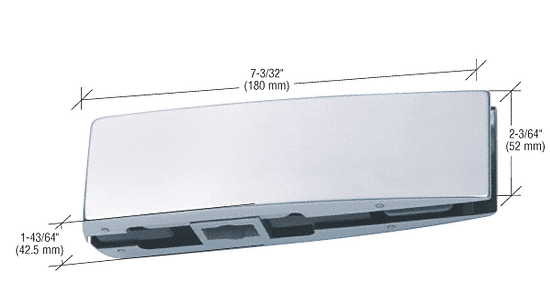 C.R. Laurence CRL Polished Stainless Finish Curved Bottom Door Patch with INT301 Insert | CPF10CPS