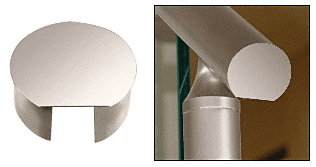 C.R. Laurence CRL 2-1/2&quot; Polished Stainless CRS Top Rail End Cap | CR25ECPS