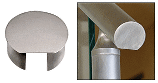 C.R. Laurence CRL 4&quot; Brushed Stainless CRS Top Rail End Cap | CR40ECBS