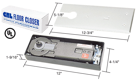 C.R. Laurence CRL 8300 Series Medium Duty 105 Degree Hold Open Low Profile Floor Mounted Closers | CRL8370