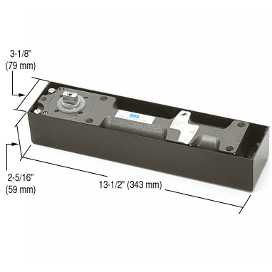 C.R. Laurence CRL 90 Degree Hold Open Size 5 Heavy Floor Mounted Door Closer | CRL8554