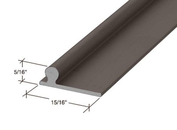 C.R. Laurence CRL Bronze Sliding Glass Door Replacement Rail - 72 in long | PLD1669