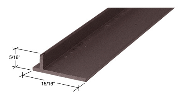 C.R. Laurence CRL Bronze Sliding Screen Door Rail - 96 in long | PLD1675