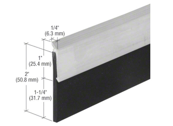 CRL Aluminum Finish Heavy-Duty Door Sweep 48&quot; | 33N2A48