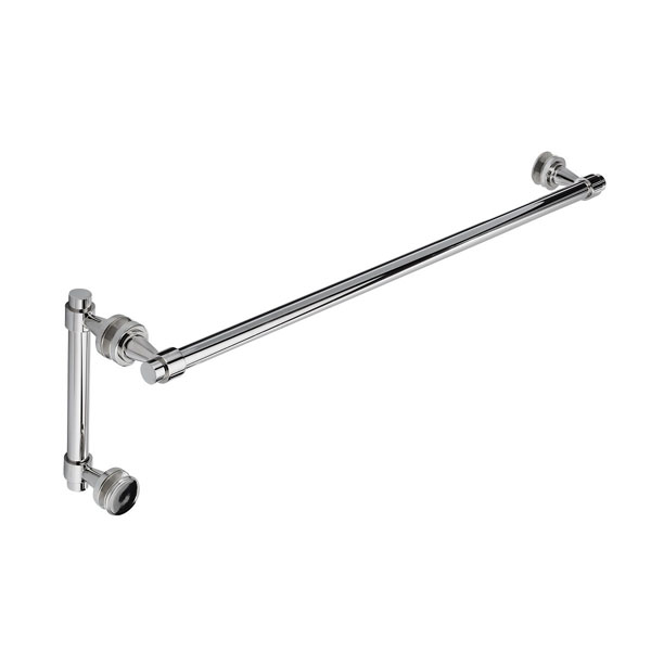 Concerto 24&quot; Cuttable Towel Bar and 6&quot; Straight Pull Shower Door Combination - Polished Nickel | N24TB6SPPN