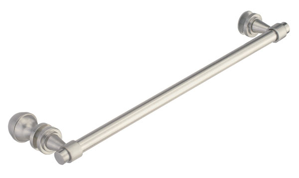 Concerto 24&quot; Cuttable Towel Bar and X Knob Shower Door Combination - Brushed Nickel | N24TBKBN