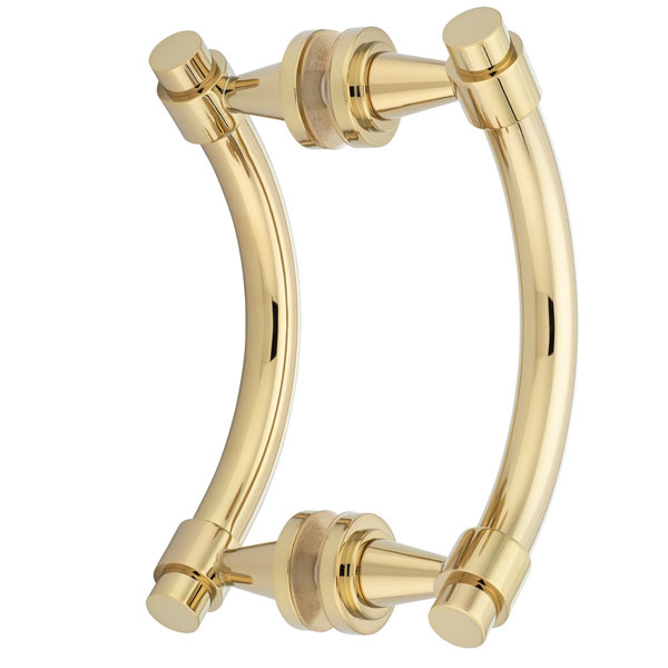 Concerto 6&quot; Back-to-Back Double Sided Offset Pull - Polished Brass | C6DOPPB
