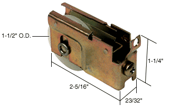 C.R. Laurence CRL Sliding Glass Door Roller with 1-1/2 Nylon Wheel 23/32&quot; Wide Housing | D1737