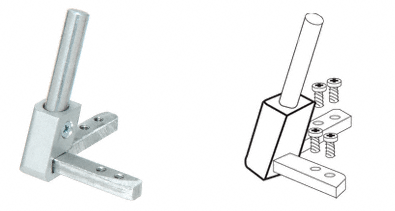 C.R. Laurence CRL Satin Anodized 70 Degree Bottom Showcase Corner ** REPLACED BY D3069AST ** | D3069A