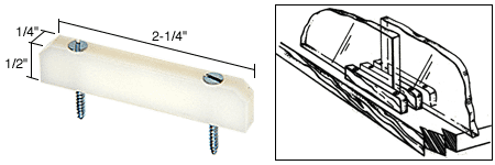 C.R. Laurence CRL 1/2&quot; High Nylon Lower Guide | D30