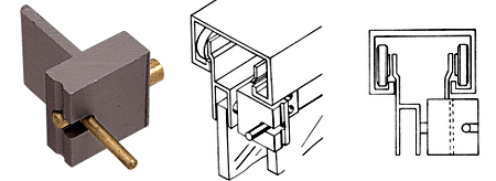 C.R. Laurence CRL Duranodic Bronze Spring Loaded Catch for Pass-Thru Windows | D52DU
