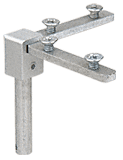 C.R. Laurence CRL Satin Anodized Corner Connector for Clover Showcase | D7050A