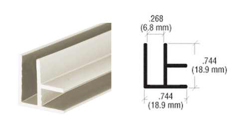 C.R. Laurence CRL Satin Anodized Aluminum Corner Extrusion - 12 ft Long | D7201A