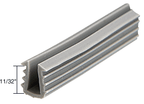 C.R. Laurence CRL Glazing Vinyl; 11/32&quot; Channel Depth 9/32&quot; Metal Opening for 3/16&quot; Glass - 1000 ft Roll | D752M