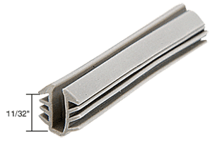 C.R. Laurence CRL Glazing Vinyl; 11/32&quot; Channel Depth 9/32&quot; Metal Opening for 1/16&quot; Glass - 100 ft Roll | D754C