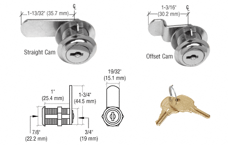 C.R. Laurence CRL Brushed Nickel Finish Cam Lock | D805BN