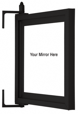 C.R. Laurence CRL Flat Black Custom Pivot Mirror Frame | D977FB