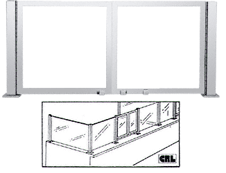 C.R. Laurence CRL Brite Anodized Wicket Frames for Partition Posts | D980BA