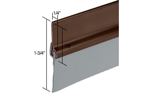 C.R. Laurence CRL Dark Bronze Anodized With Vinyl Door Sweep for 48&quot; Door  | DB005DV48